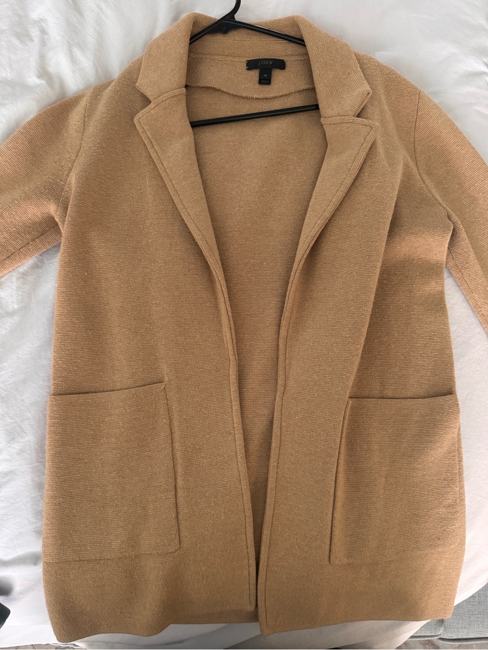 J. Crew Women's Sophie sweater blazer jacket in camel color. Size XS - Picture 2 of 5